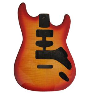 Replacement Strat® Guitar Body in Alder - Cherry Burst BYOSTCB
