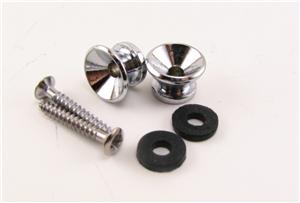 Electric Guitar Strap Buttons in Chrome BYO-SBC