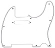 Tele White 3 Ply Pickguard BYO-T-PG-3PlyWhite