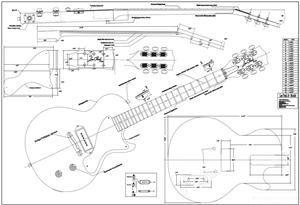Guitar Blueprint Les Paul Jr