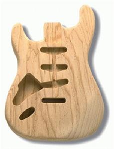 Allparts Left Handed Strat Body in Ash SBAO-L