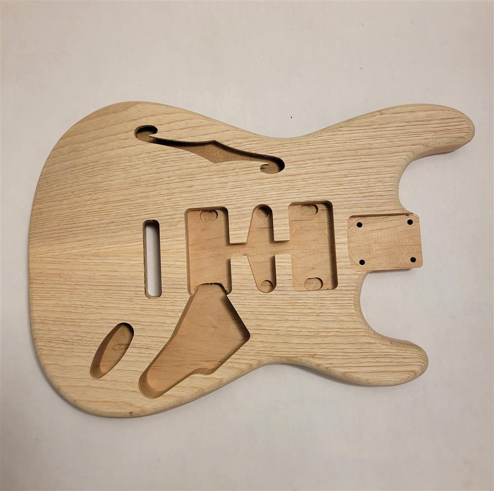 Semi Hollow ST style Alder Swamp Ash Body Guitar bodies and kits from BYOGuitar
