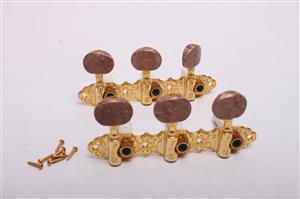 6 Inline Tuners - gold CLR-TN-Gld