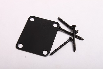 4 Hole Electric Guitar Neckplate in Black BYO-NP-G