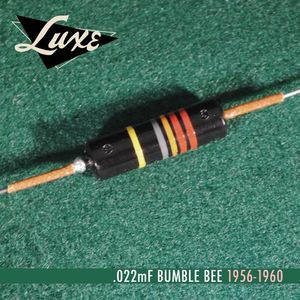 1956-1960 Matched Pair of Luxe Oil-Filled .022mF Bumble Bee Capacitors KBEP022