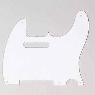 Tele White 1 Ply Pickguard BYO-T-PG-White