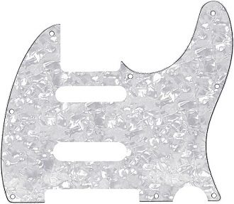 Tele White Pearl Pickguard BYO-T-PG-WhitePearl