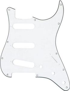 White 3-ply Strat Pick Guard  BYOPGSW