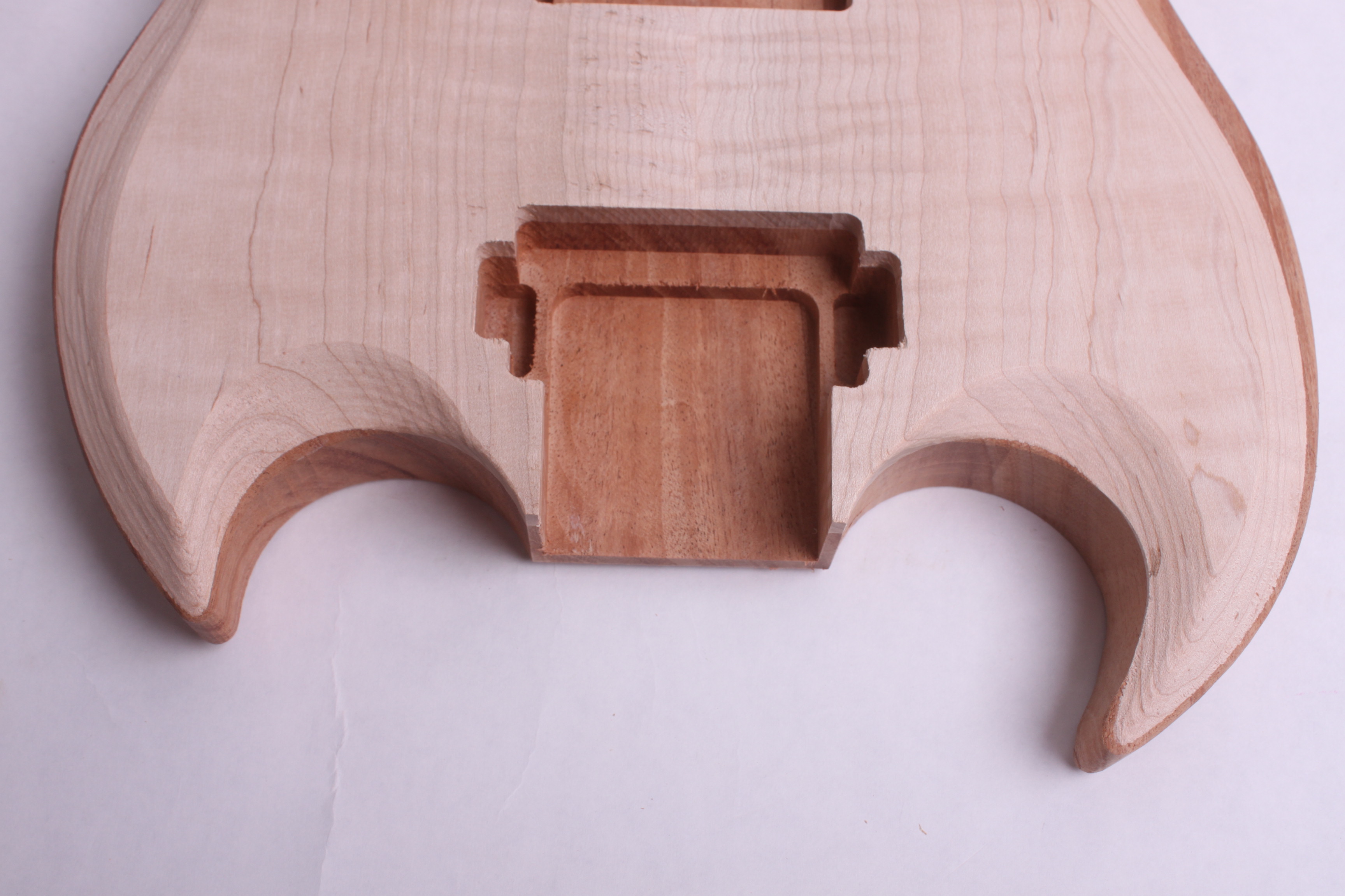 Custom Shop Guitar Body African Mahogany with Flame Maple